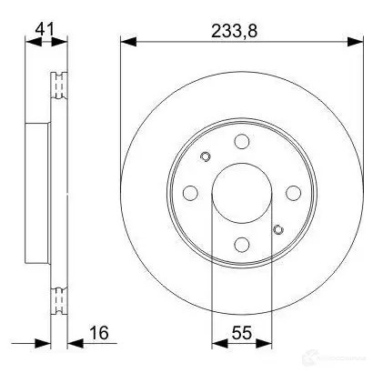 Тормозной диск BOSCH 0986479352 BD 1196 339602 NIW6N