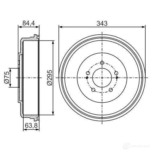 Тормозной барабан BOSCH Y10OP 338673 0986477285 DB 355