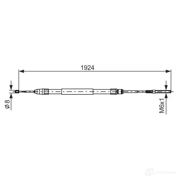 Трос ручника, стояночного тормоза BOSCH 353809 YOQS3C5 1987477693 BC5 55