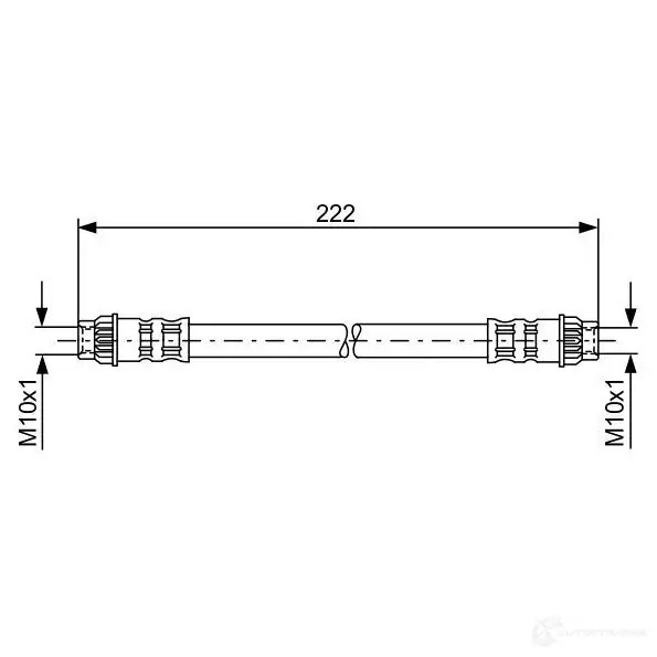 Тормозной шланг BOSCH 1987476914 O0BPIK 353242 BH55 8