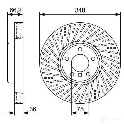 Тормозной диск BOSCH 0986479w19 6N1H94J 1193480162 BD25 76
