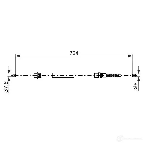 Трос ручника, стояночного тормоза BOSCH 353714 B C455 1987477593 FEWA8E