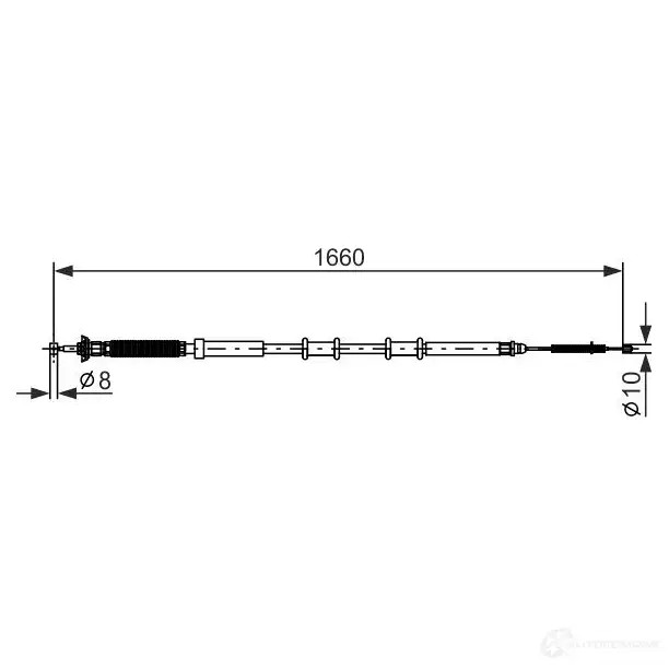 Трос ручника, стояночного тормоза BOSCH 354058 SC2HS BC 807 1987477973
