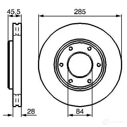 Тормозной диск BOSCH 0986478693 YGLVFDY BD6 07 339122