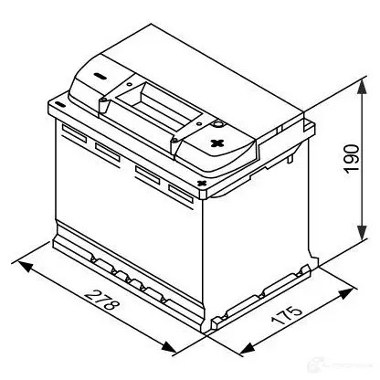 Аккумулятор 70 ач 650 а 12 в efb 278x175x190 BOSCH 570 500 065 12V 70AH 650A 0092S5E080 304369
