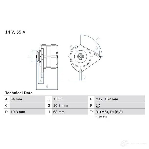 Генератор BOSCH TFMLS 39 50 332481 0986039501