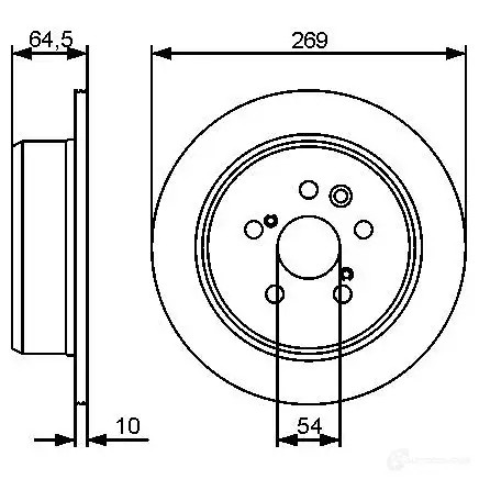 Тормозной диск BOSCH BPT9QHE B D1341 0986479483 339721