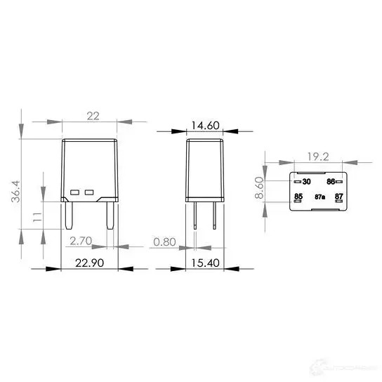 Реле BOSCH 0986ah0116 KEJ RN8 4047024946569 344295