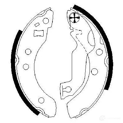 Барабанные тормозные колодки, комплект BOSCH 2YR0R B S451 1193480967 0986487133