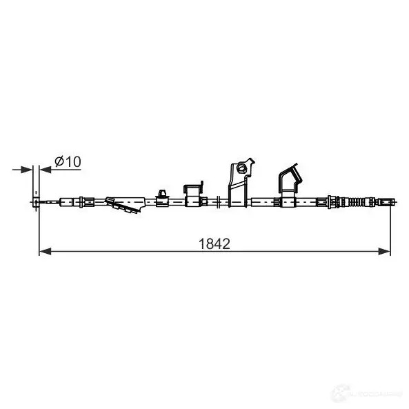 Трос ручника, стояночного тормоза BOSCH 1987482911 J O18R 1437241273