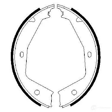 Тормозные колодки ручника, комплект BOSCH BS84 4 S844 0986487606 341670