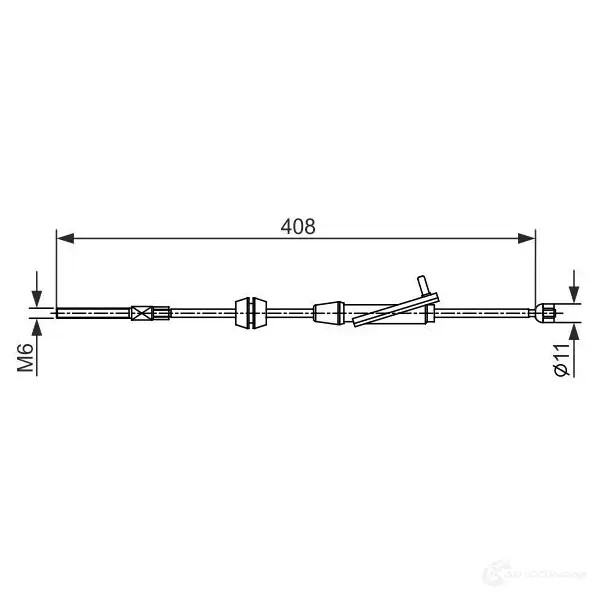 Трос ручника, стояночного тормоза BOSCH DH0IOGO 355460 BC24 21 1987482421