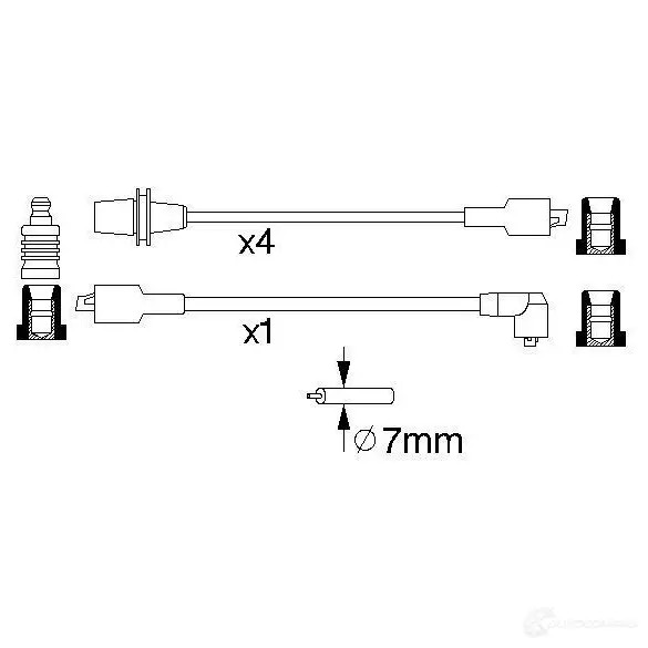 Высоковольтные провода зажигания, комплект BOSCH B 725 335519 0986356725 20R8E