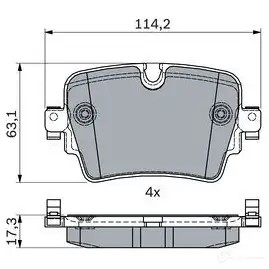 Тормозные колодки, комплект BOSCH 0986494874 BP1 862 4PKKP6R 1425140159
