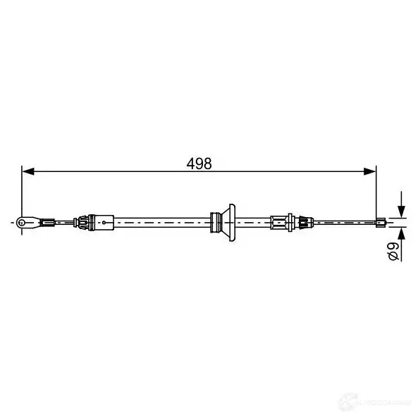 Трос ручника, стояночного тормоза BOSCH 355627 BC2 632 BOPLD 1987482632