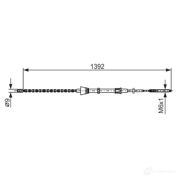Трос ручника, стояночного тормоза BOSCH 1987477680 353796 B C542 AODEXV