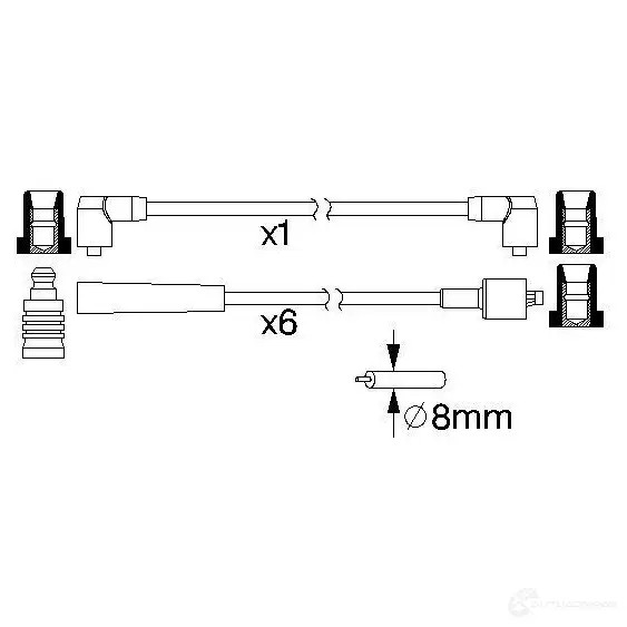 Высоковольтные провода зажигания, комплект BOSCH 0986357164 B 164 335819 TNBIEK