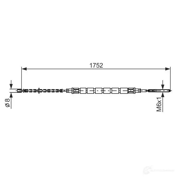 Трос ручника, стояночного тормоза BOSCH DJRLWT BC 552 353806 1987477690