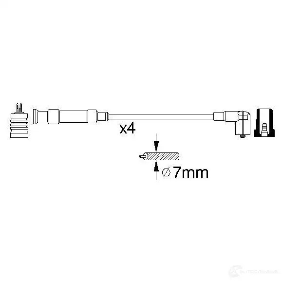 Высоковольтные провода зажигания, комплект BOSCH ES 842 324926 0356912842 XFCTTOL
