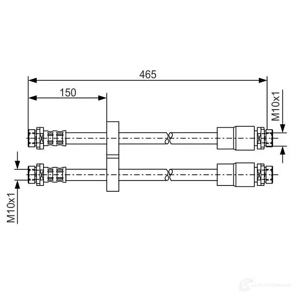 Тормозной шланг BOSCH 352671 TON8E B H1430 1987476125