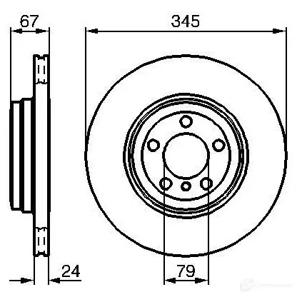 Тормозной диск BOSCH B D899 MVJAN 0986479005 339297