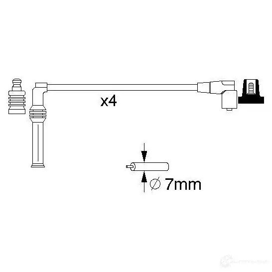 Высоковольтные провода зажигания, комплект BOSCH B 070 235CC 335755 0986357070
