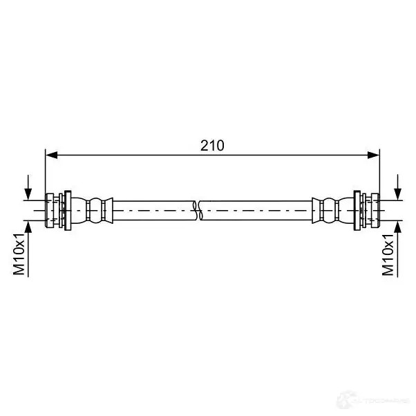 Тормозной шланг BOSCH 354721 1987481628 BH15 12 1IZ4A8