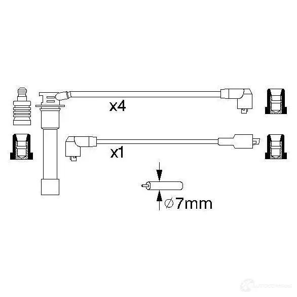 Высоковольтные провода зажигания, комплект BOSCH B 871 6013848 0986356871 KAYPAFV