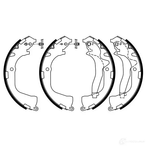 Барабанные тормозные колодки, комплект BOSCH 0986487955 1193481619 B S7955 XLZ2U2M