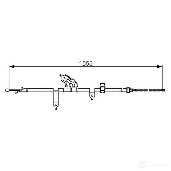 Трос ручника, стояночного тормоза BOSCH B C1114 355288 1987482221 3FNBD3