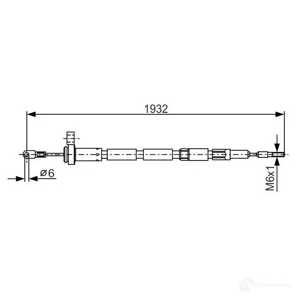 Трос ручника, стояночного тормоза BOSCH 353533 BC 250 4TSOGK 1987477346