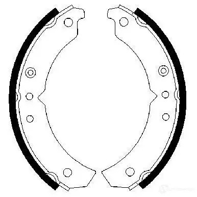 Барабанные тормозные колодки, комплект BOSCH 0986487492 341600 BS74 2 2UZ1K02