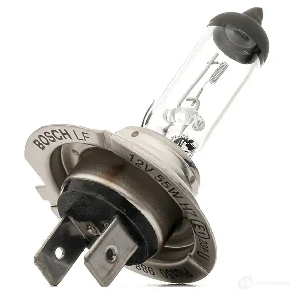 Лампа галогеновая H7 PLUS 50 55 Вт 12 В 3400K BOSCH 350027 12 V 55 W H7 Plus 50 E1 2UR 1987301042