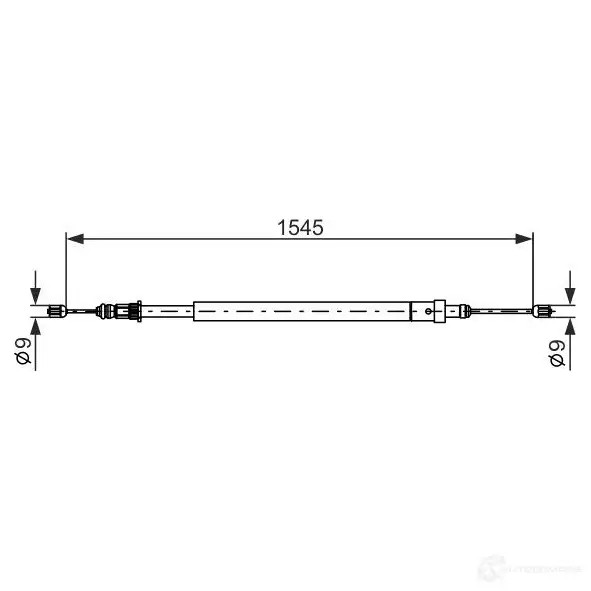Трос ручника, стояночного тормоза BOSCH 353706 87ICNGH 1987477583 BC4 45
