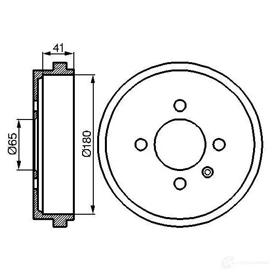 Тормозной барабан BOSCH 0986477105 40889X9 D B180 338510