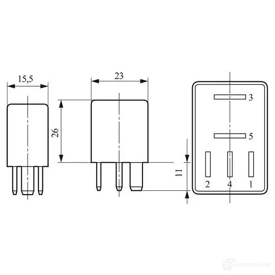 Реле поворотников, поворотов BOSCH 3165141805642 324062 0332207300 E5HEL QZ