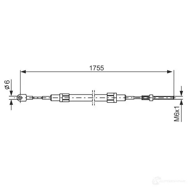 Трос ручника, стояночного тормоза BOSCH 1987477071 353349 BC 060 518JT