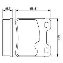 Тормозные колодки, комплект BOSCH 7316D427 0986460955 21 140 337725