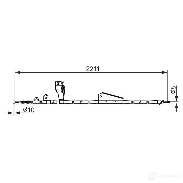Трос ручника, стояночного тормоза BOSCH XCQVB71 1987482424 BC2 424 355463