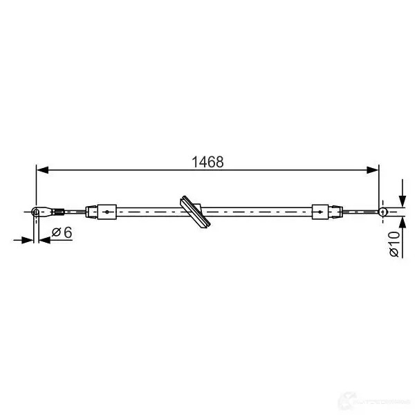 Трос ручника, стояночного тормоза BOSCH WYX08 BC9 21 1987482027 355097