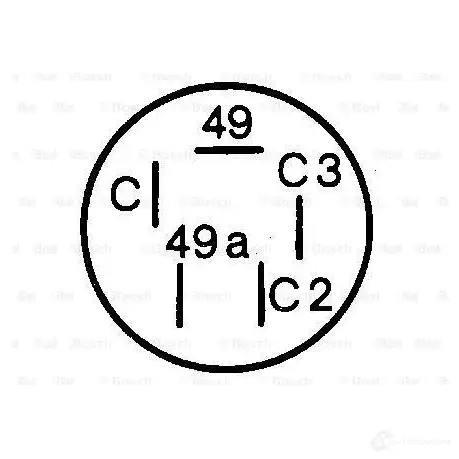 Реле поворотников, поворотов BOSCH 24LAX4L 0336208001 324434 33 045