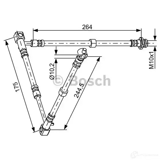 Тормозной шланг BOSCH XY30J 1987481836 354929 BH172 0