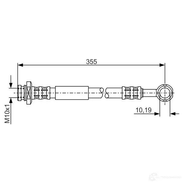 Тормозной шланг BOSCH QPOT15A 1987476933 B H577 353255