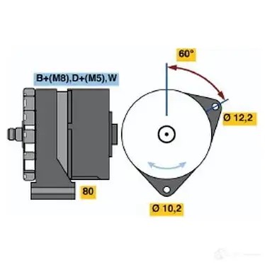 Противотуманная фара, противотуманка птф BOSCH E3 51675 0318490119 NSW3 322691