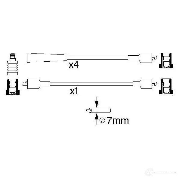 Высоковольтные провода зажигания, комплект BOSCH SKK9IM4 335602 B 816 0986356816