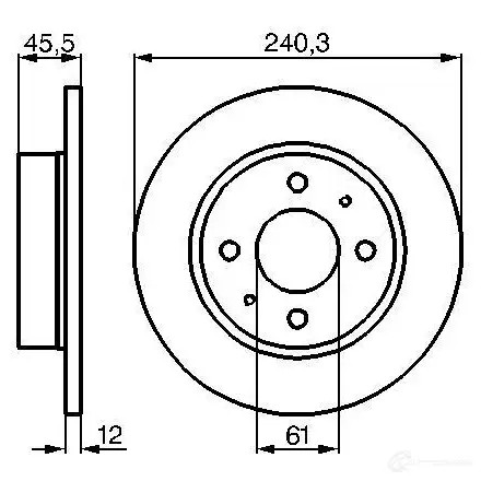 Тормозной диск BOSCH BD30 8 338876 0986478368 414JF