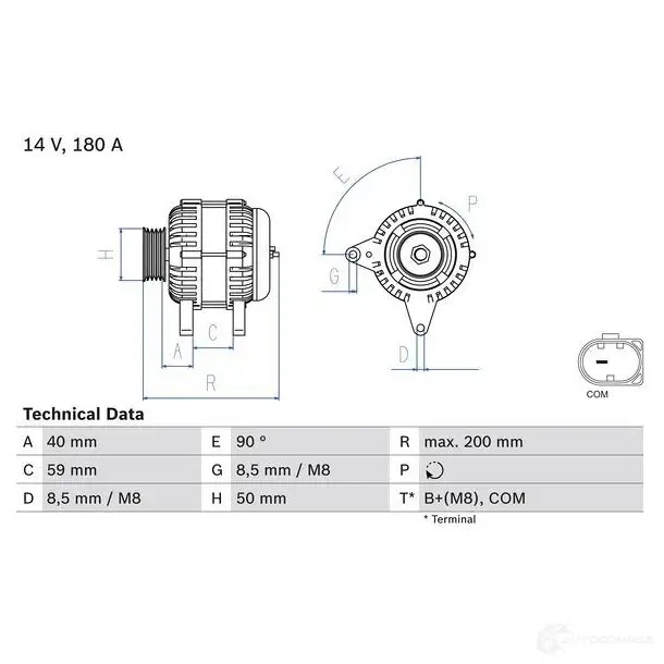 Генератор BOSCH SR5HERO 0986083310 333493 833 1