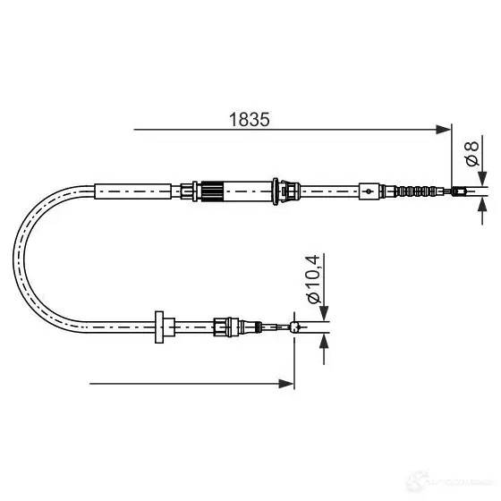 Трос ручника, стояночного тормоза BOSCH 1987482873 1437241226 2VNU9 HR