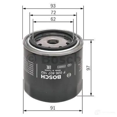 Масляный фильтр BOSCH 3K9YE P 7162 f026407162 370659