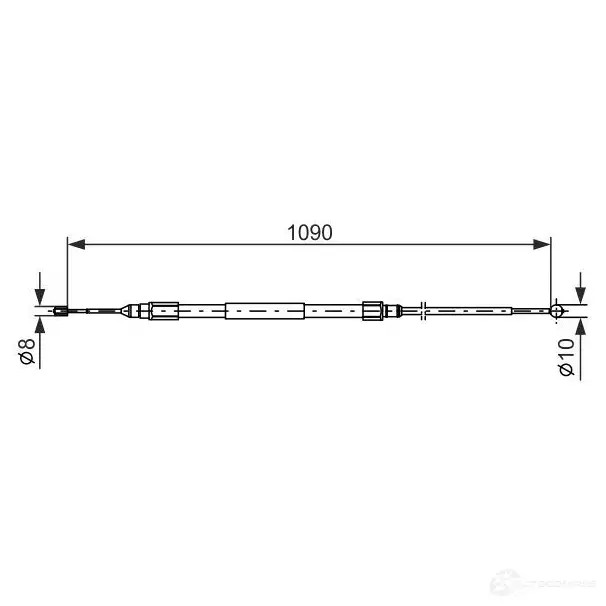 Трос ручника, стояночного тормоза BOSCH 354034 BC 783 BIUDQ2L 1987477949